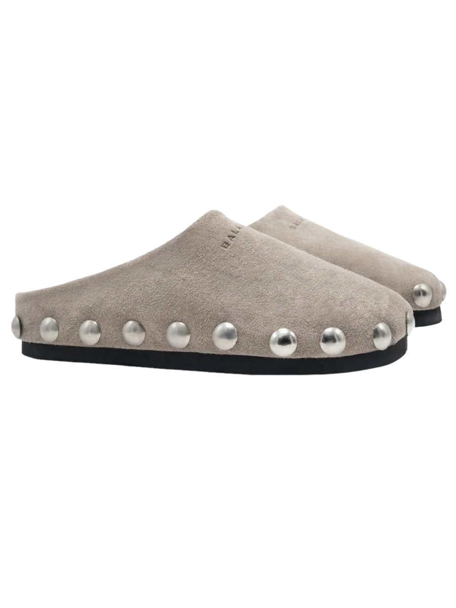 Suede Studded Mules | Backless Slip-Ons for Women