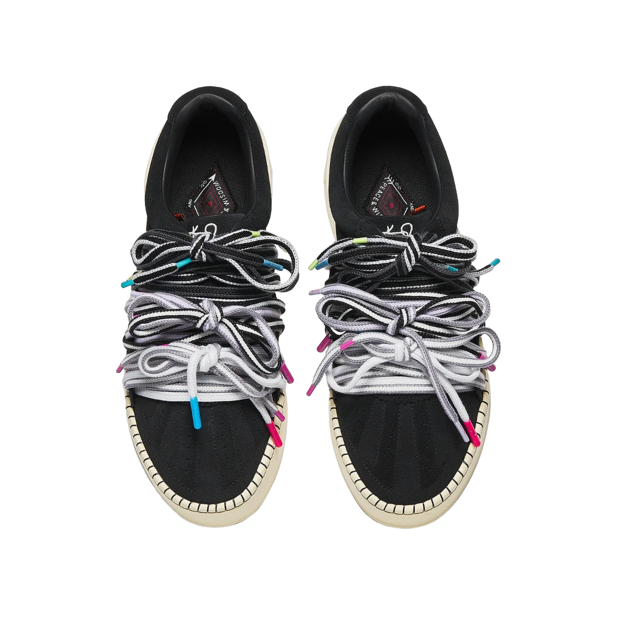 Men's Multi-Lace Low-Top Sneakers with Chunky Platform Sole
