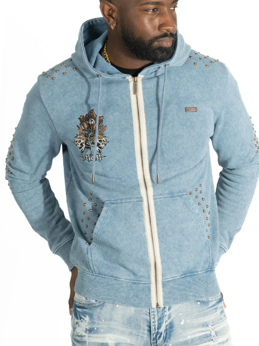 Fleece Hoodie | Bianco Zip Up