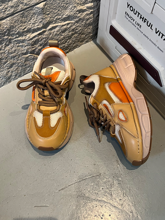 Retro Colorblock Chunky Sneakers | Platform Dad Shoes for Women