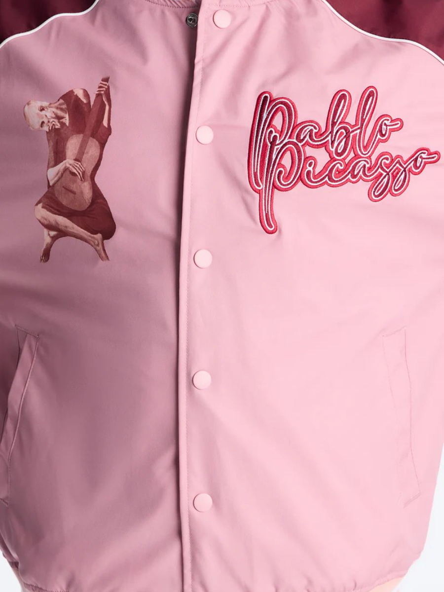 Pablo Picasso Colorblock Varsity Jacket - Pink/combo