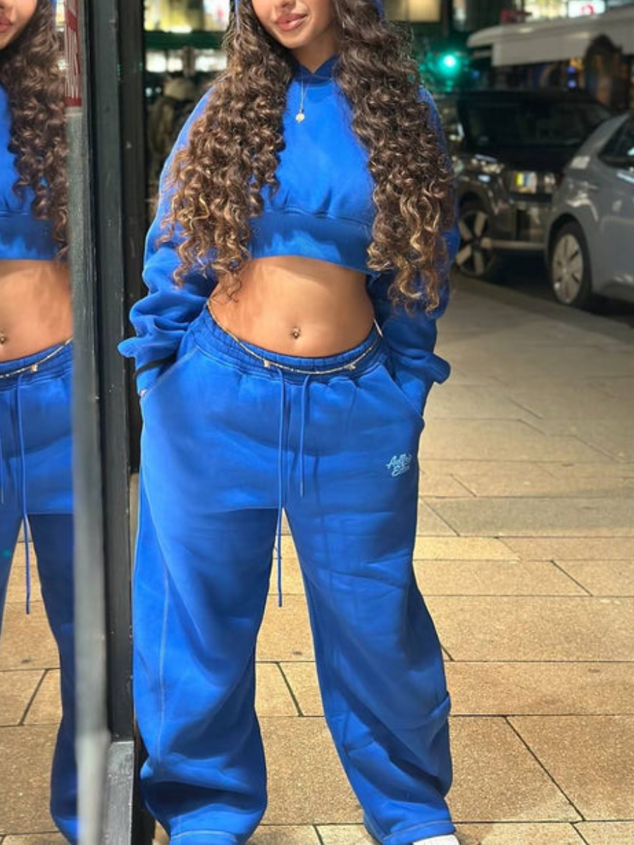 High Waist Sports Hooded Set