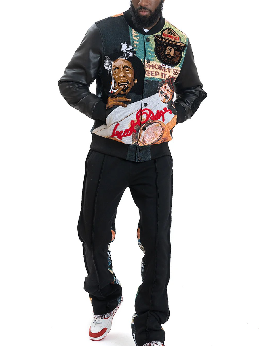 BLOW Wool Varsity Jacket - Black