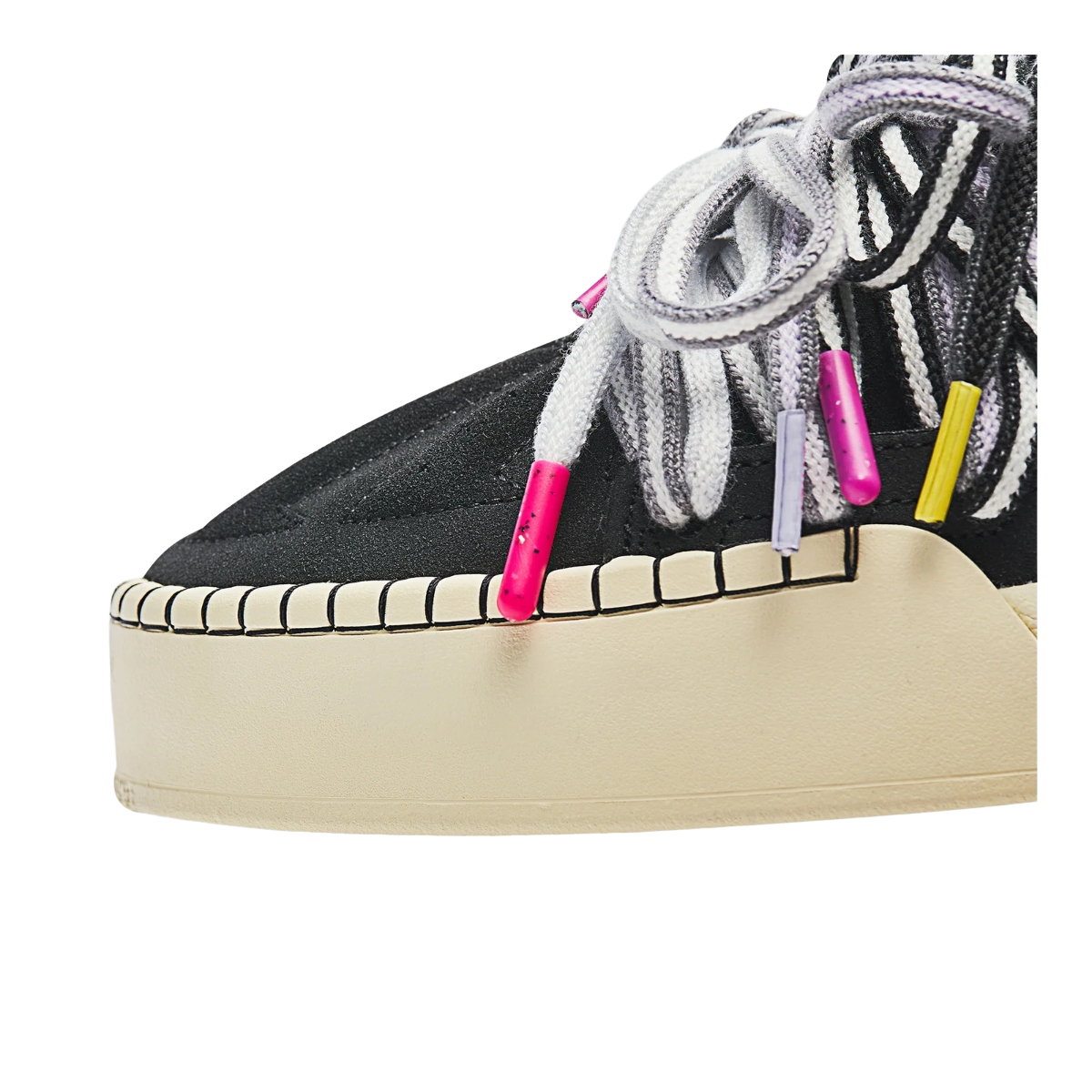 Men's Multi-Lace Low-Top Sneakers with Chunky Platform Sole