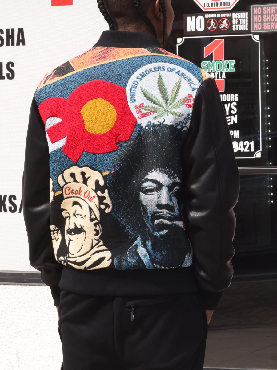 BLOW Wool Varsity Jacket - Black