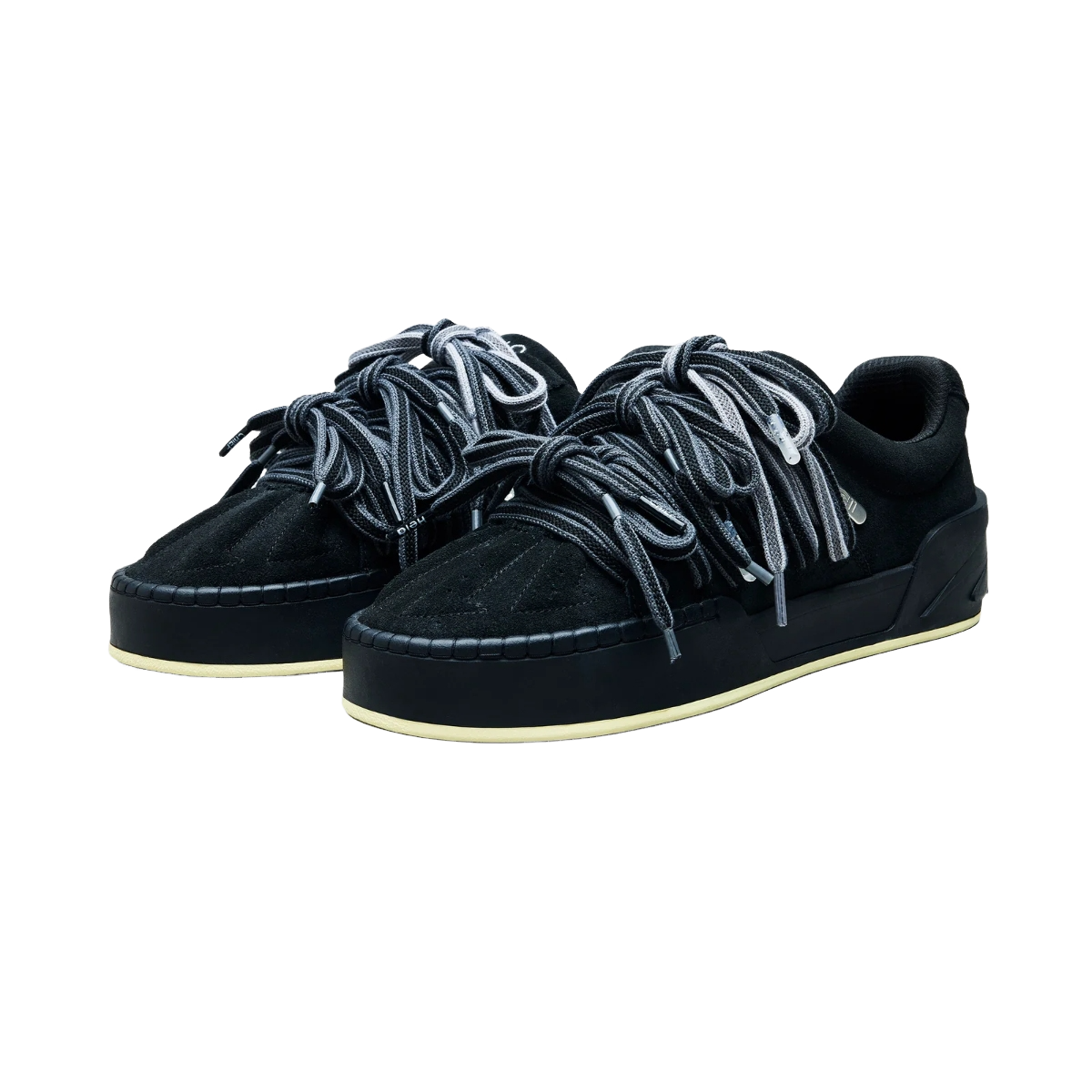 Men's Multi-Lace Low-Top Sneakers with Chunky Platform Sole