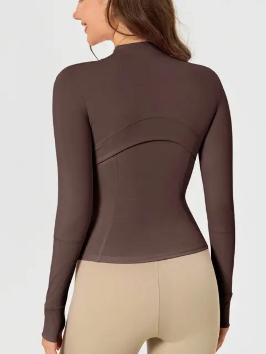 Sculpting BBL Zip Jacket – Gold Tone With Pockets