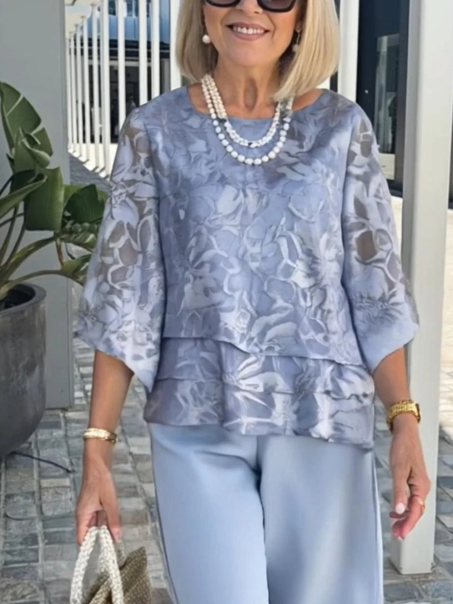 Groovy 3/4 Sleeve Two Piece Set
