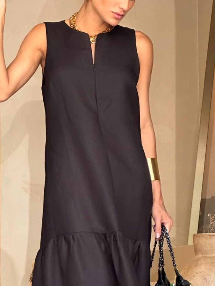 Women Casual Simple Versatile Beach Vacation Dress