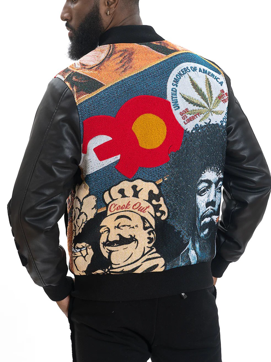 BLOW Wool Varsity Jacket - Black