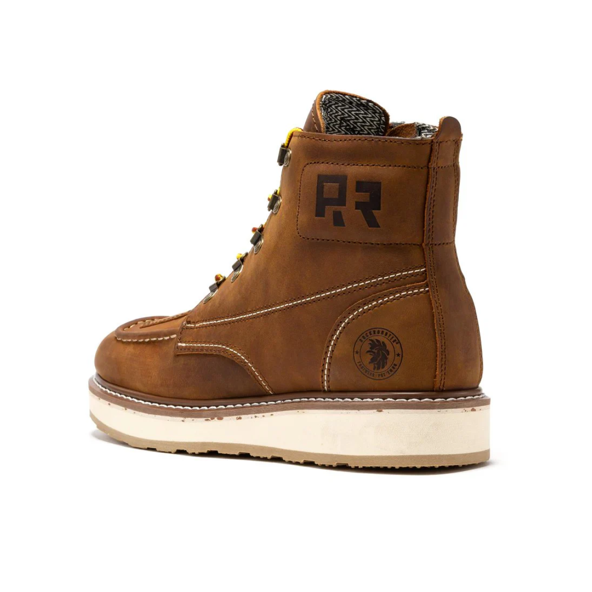Men's Zip Sided Soft Toe Wedge Work Boots