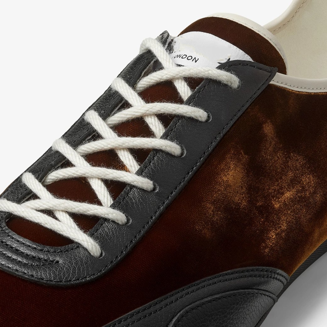 Men's Vintage Velvet & Leather Retro Sneakers