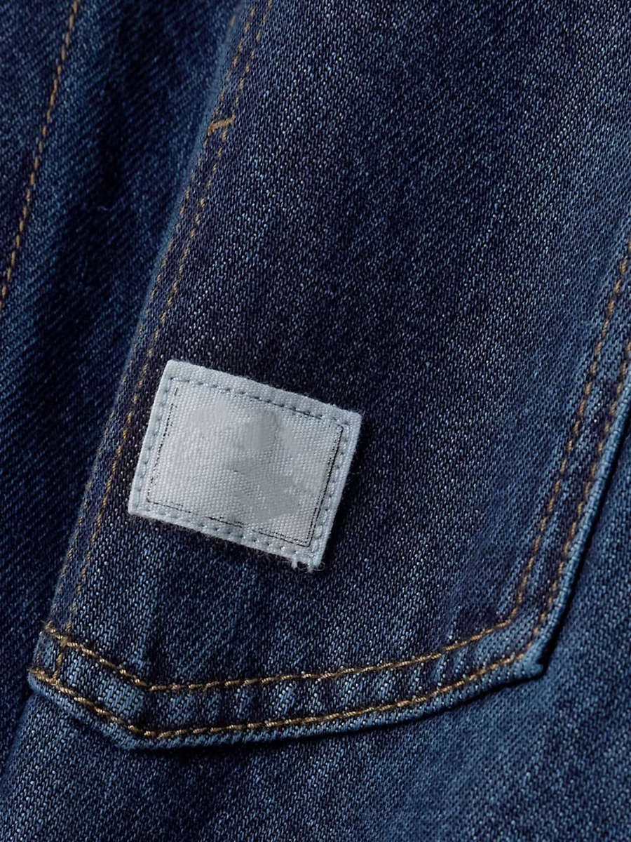 Denim Chore Coat with Corduroy Collar