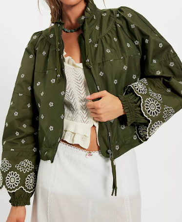 Embroidered Boho Utility Jacket