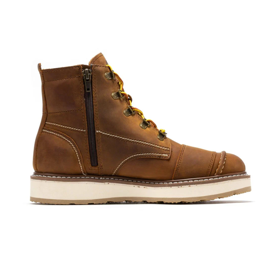 Men's Zip Sided Soft Toe Wedge Work Boots