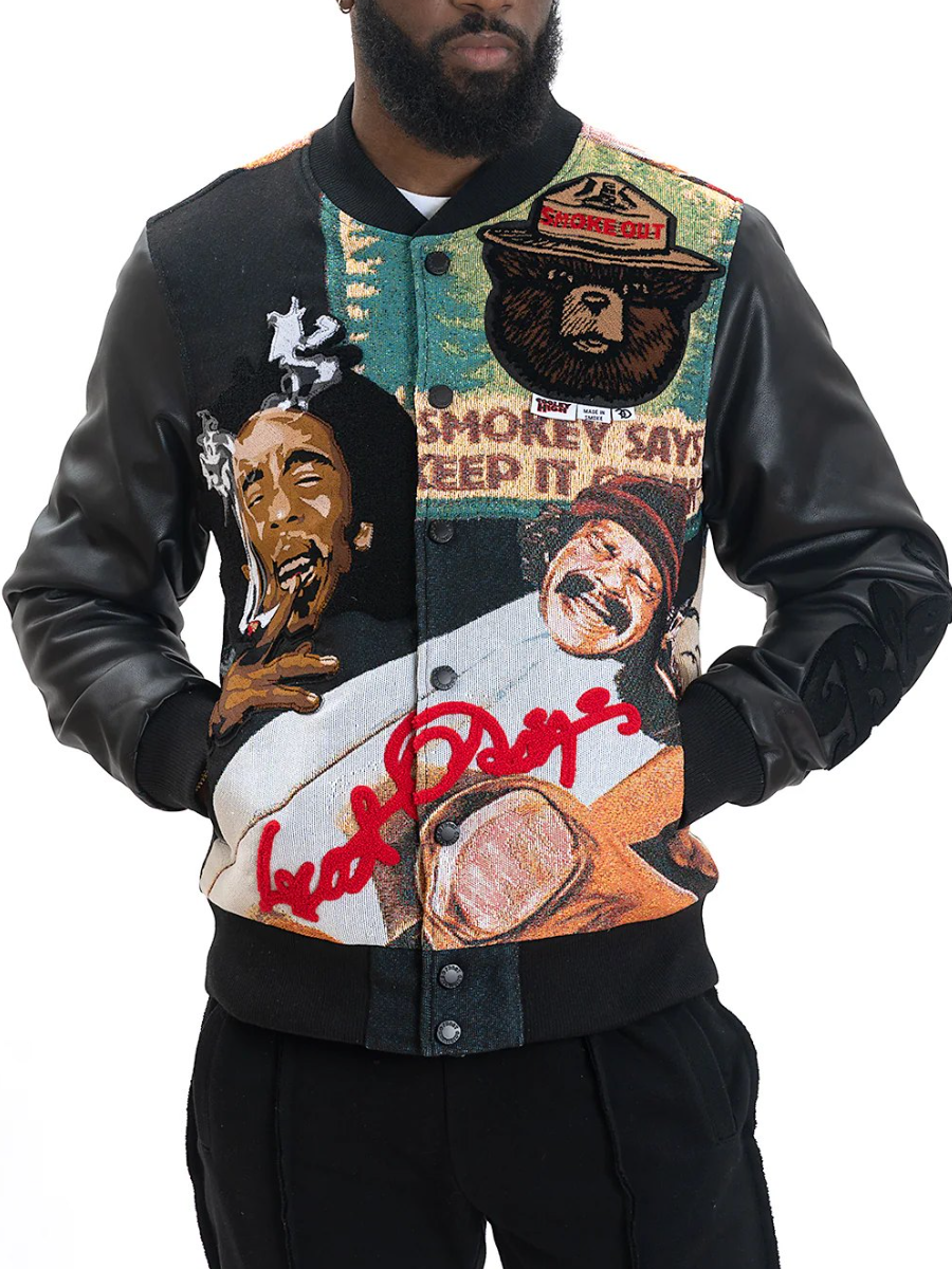BLOW Wool Varsity Jacket - Black