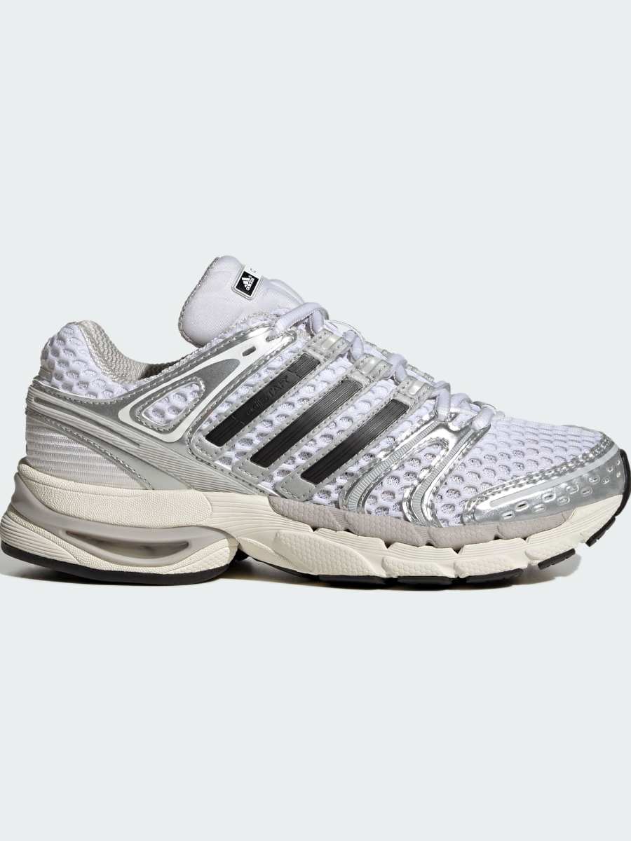 Retro Running Sneakers – White/Grey for Women