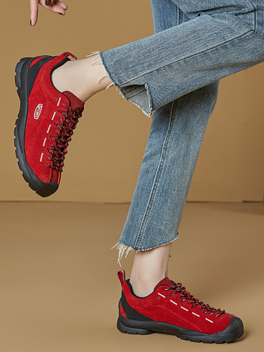 Retro Suede Hiking Sneakers | Non-Slip Outdoor Walking Shoes for Women