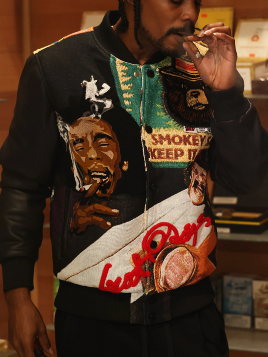 BLOW Wool Varsity Jacket - Black