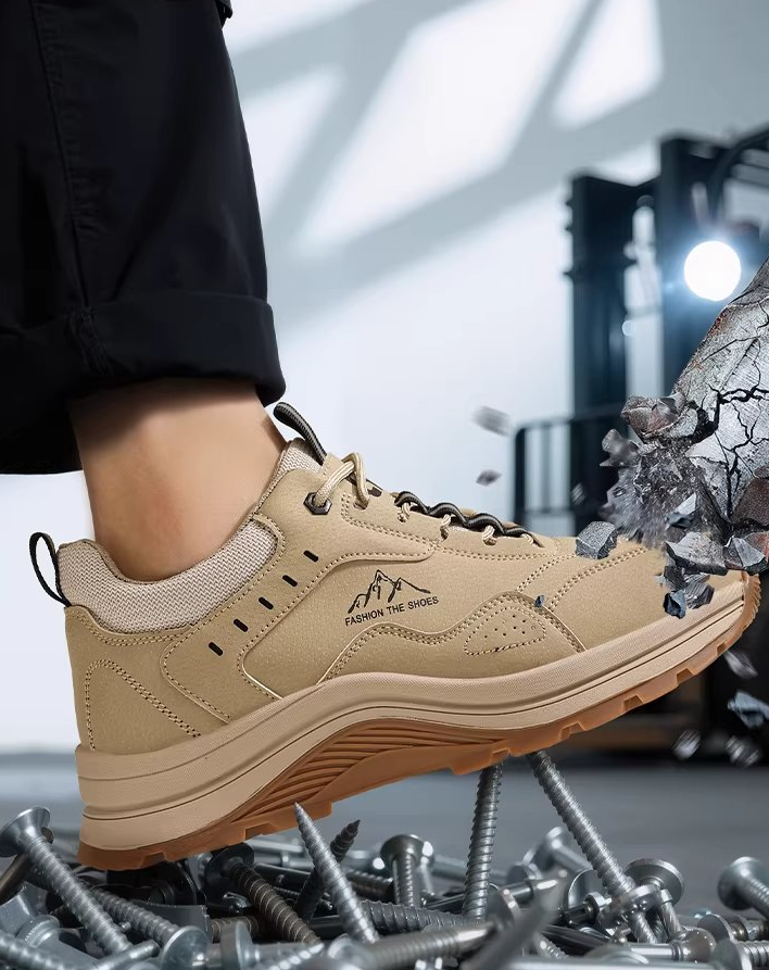 Men's Steel Toe Work Shoes, Breathable Safety Shoes