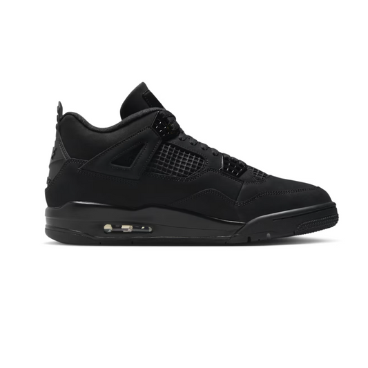 Jodan 4 "Black Cat" Men’s Premium Black Suede Basketball Sneakers