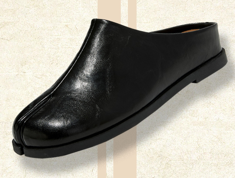Vintage Split Toe Leather Mules | Comfort Slip-On Clogs for Women
