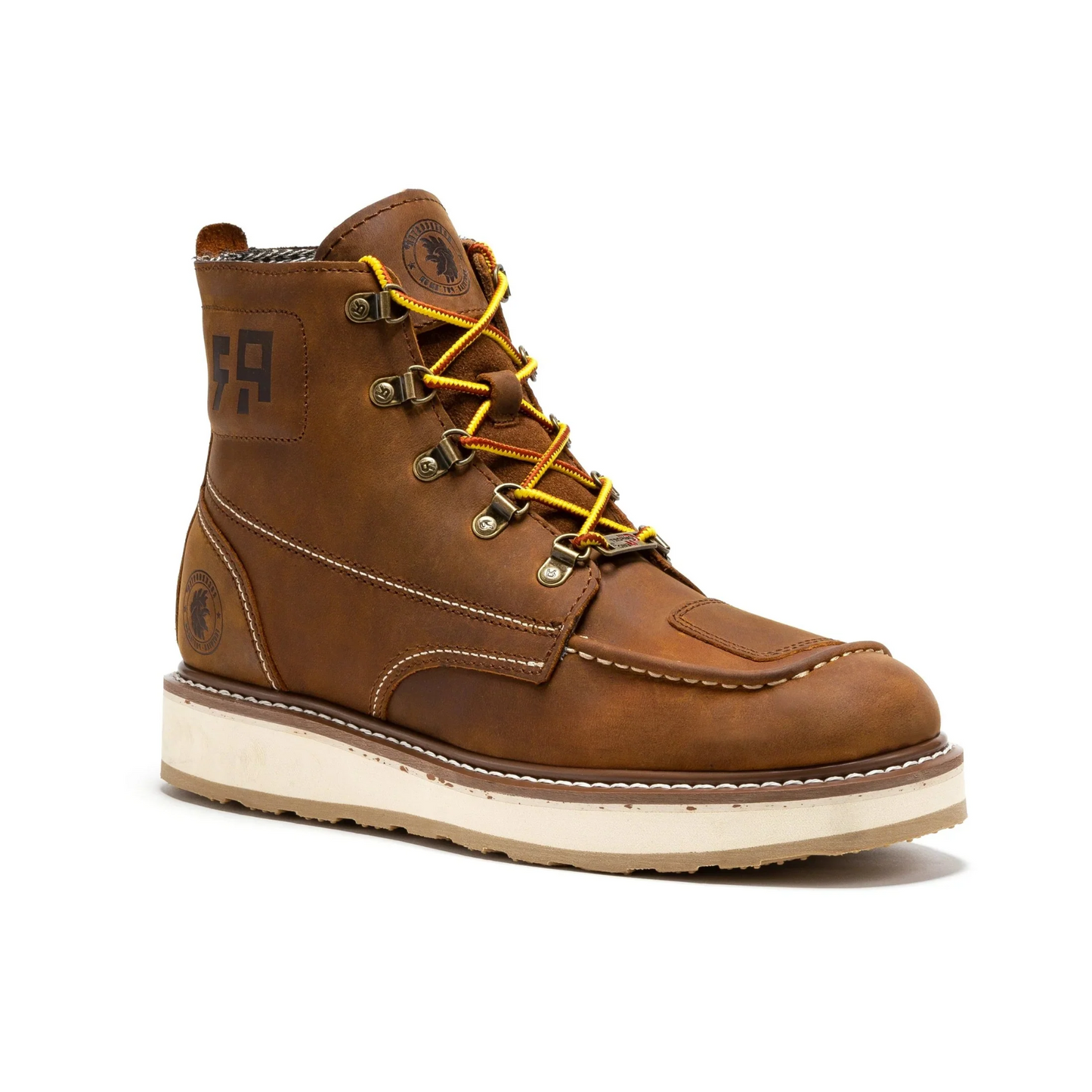 Men's Zip Sided Soft Toe Wedge Work Boots