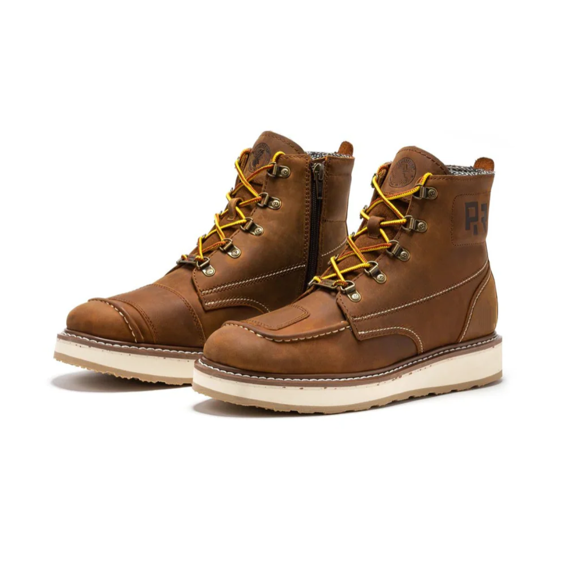 Men's Zip Sided Soft Toe Wedge Work Boots
