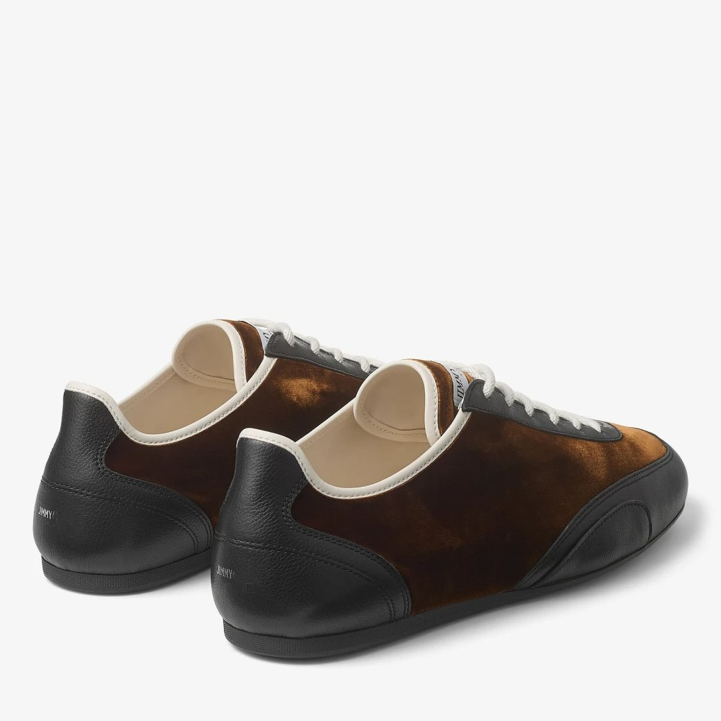 Men's Vintage Velvet & Leather Retro Sneakers