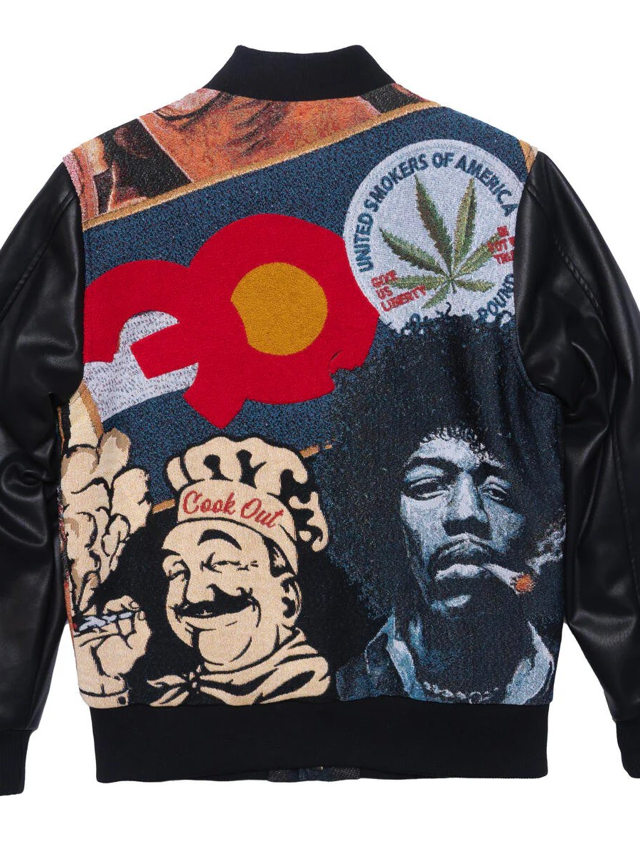 BLOW Wool Varsity Jacket - Black