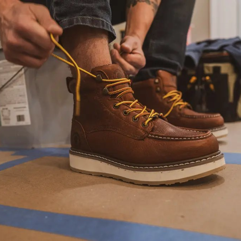 Men's 6-Inch Waterproof Moc Toe Work Boots