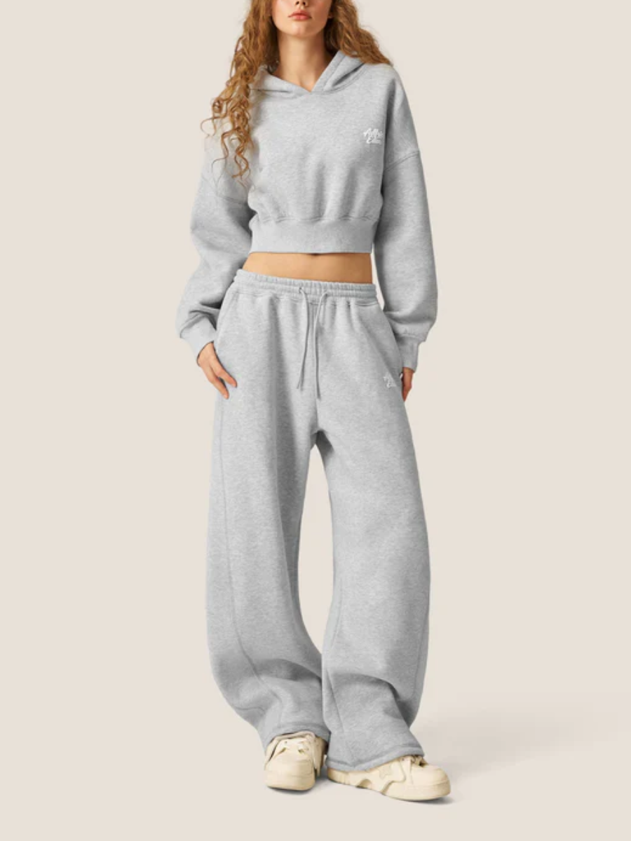 High Waist Sports Hooded Set