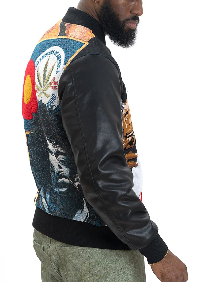 BLOW Wool Varsity Jacket - Black