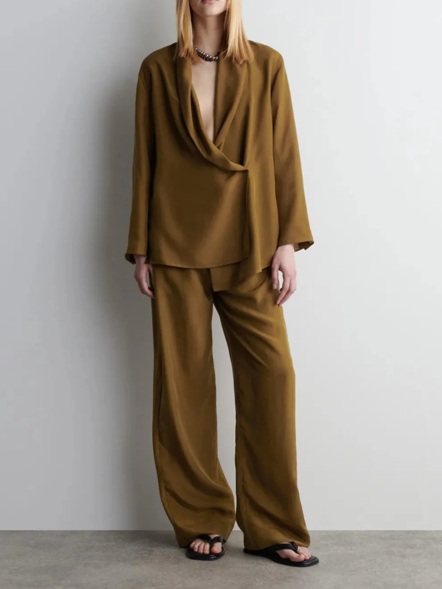 Shawl Lapel Suits Pants Set